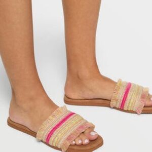 Roxy Positano Sandals - Neon Pink